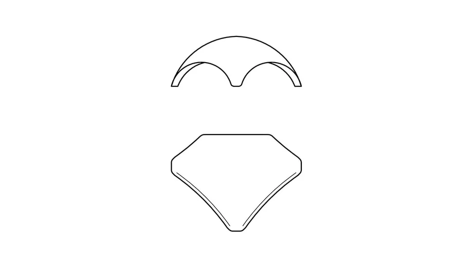 Betonowy łącznik gąsiorów - rys. techniczny