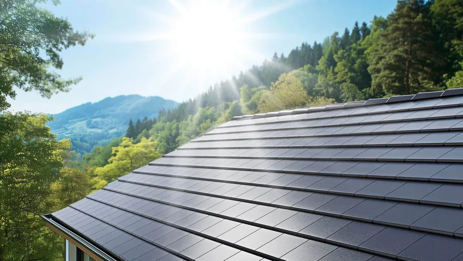 Innowacyjna technologia użyta w dachówce betonowej Braas TermoComfort sprawia, że dach nagrzewa sie wolniej i mniej intensywnie